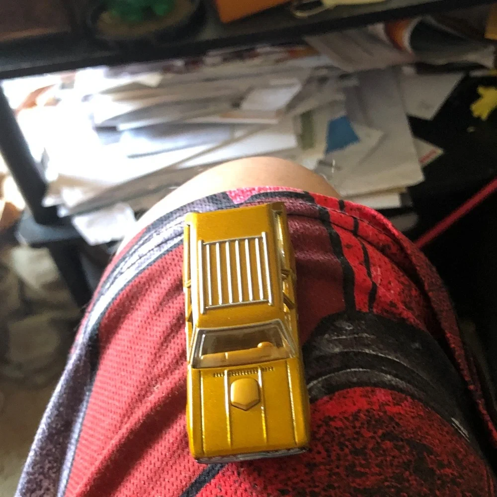 Gold Men's Accessory - Vintage-Style Toy Car Accent